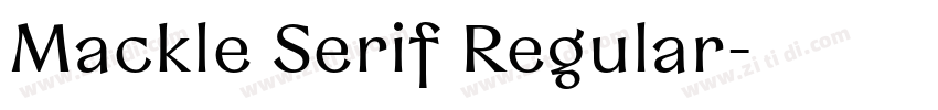 Mackle Serif Regular字体转换